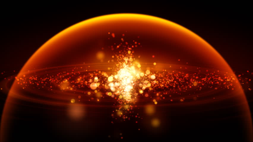 Animation. Abstract motion background, shining lights  and sparkling  particles, seamless loop able.