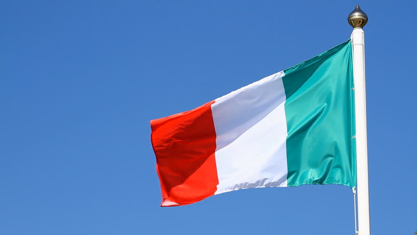 Italian Flag On a Background Stock Footage Video (100% Royalty-free ...