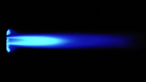 Blue Flame from a butane blow torch