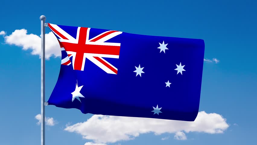 knap Kurv arsenal australian flag waving over blue cloudy Stock Footage Video (100%  Royalty-free) 4392809 | Shutterstock