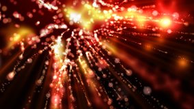 Abstract motion background, shining lights, energy waves  and sparkling  particles, seamless loop able.