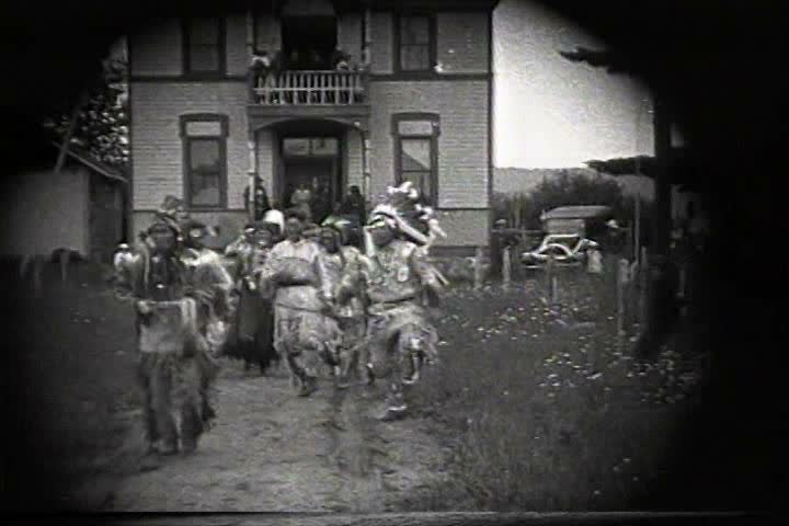 1920s - American Indians interact with white people in 1920.