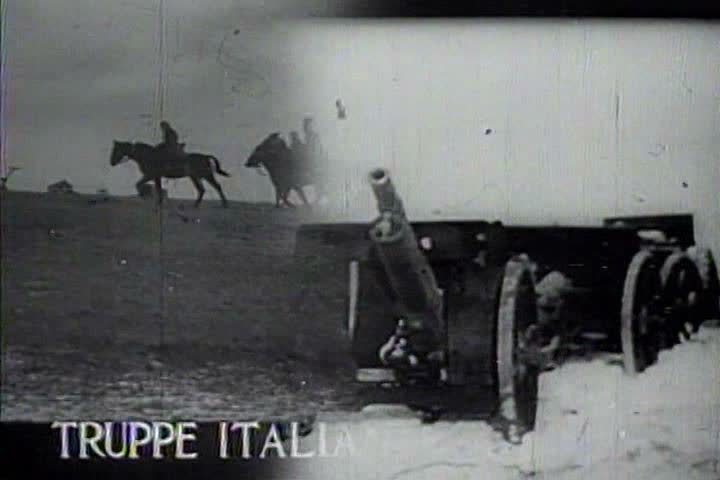 1940s - Captured Italian war film from 1941 shows Italian troops in Russia.