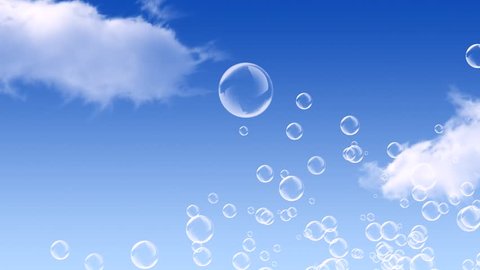 Bubbles in the clear blue sky 