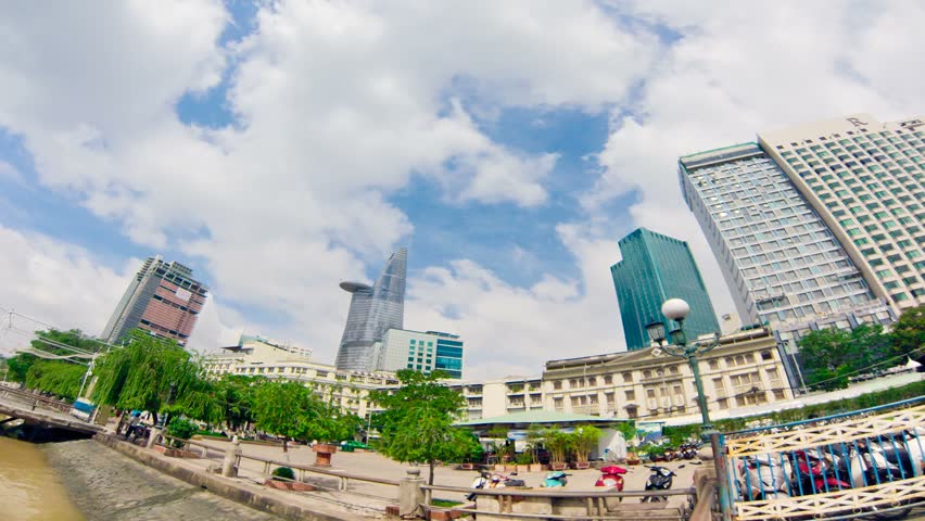 Saigon Central Business District. Timelapse.
