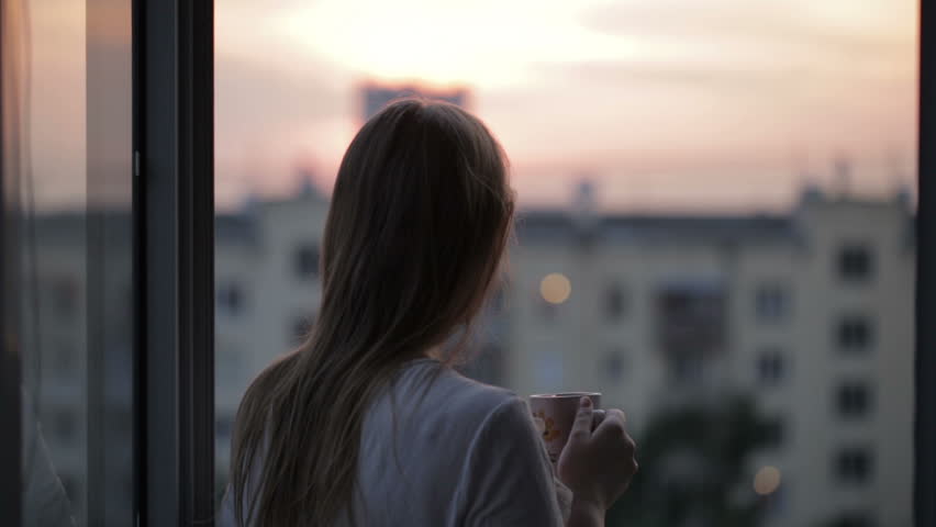 Young Girl On the Balcony Stock Footage Video (100% Royalty-free) 4417805 |  Shutterstock