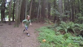 Two clips of adventurous child. 