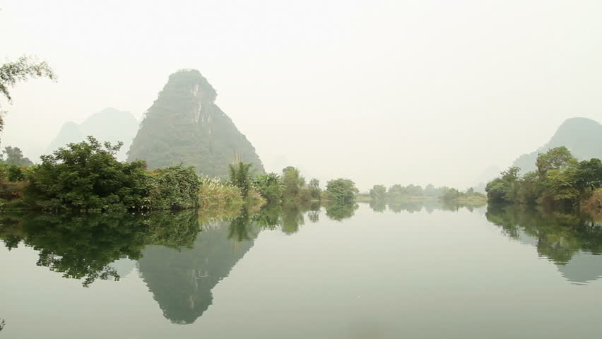 Amazing Dragon(Yulong) river scenery, shooting on bamboo raft. - Yangshuo