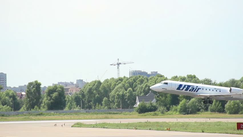 KIEV, UKRAINE - JULY 10: International Airport Kyiv, July 2013. Utair Airlines.