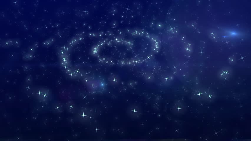 Spiral of Sparkling Stars Background Effect