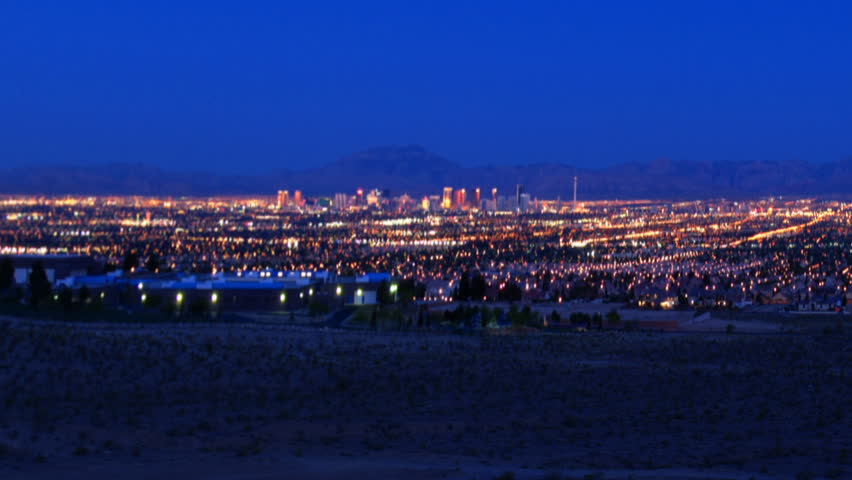 High Definition time lapse of the Las Vegas Valley from a distance.