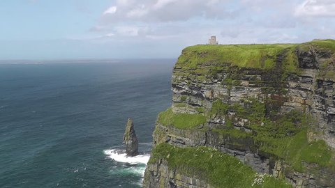 The 214-metre high Cliffs of Moher in County Clare are Ireland's most visited natural attraction.