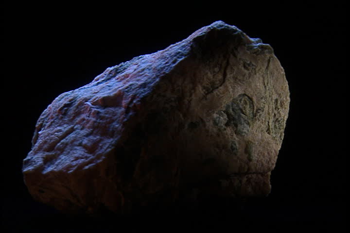 Rotating carbonate rock on display in laboratory in Washington, D.C..