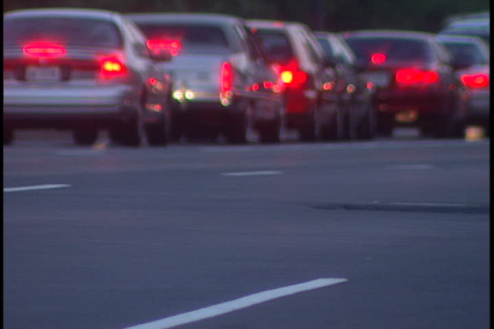 WASHINGTON, DC - OCTOBER 11, 1999: Automobiles and trucks in slow moving traffic.
