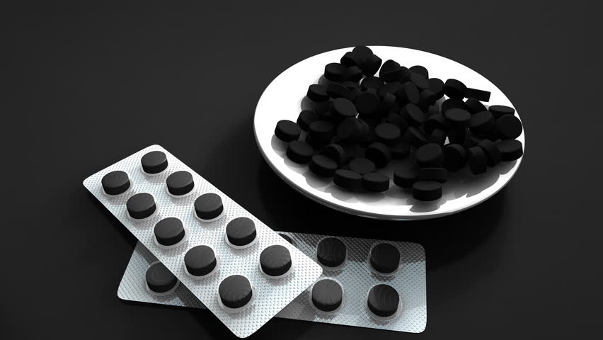 Activated charcoal tablets.
