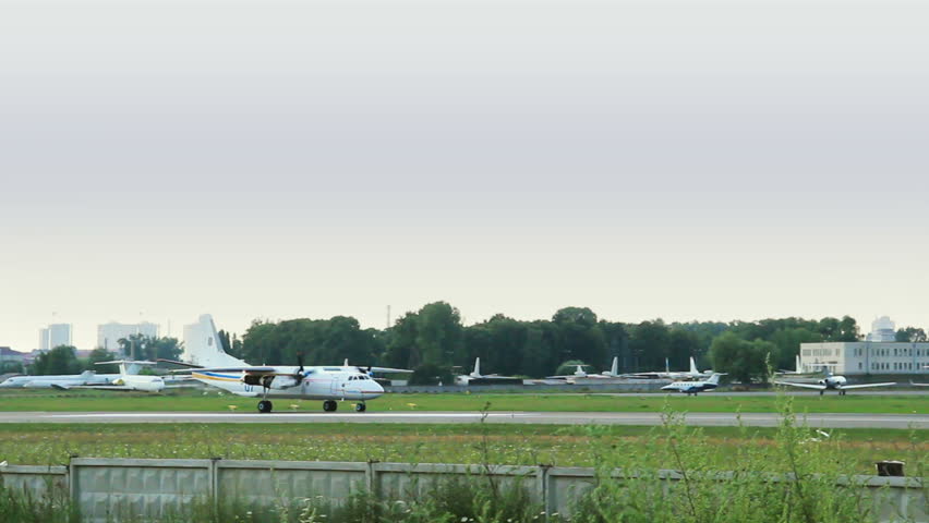 KIEV, UKRAINE - JULY 10: International Airport Kyiv, July 2013. Plane Antonov