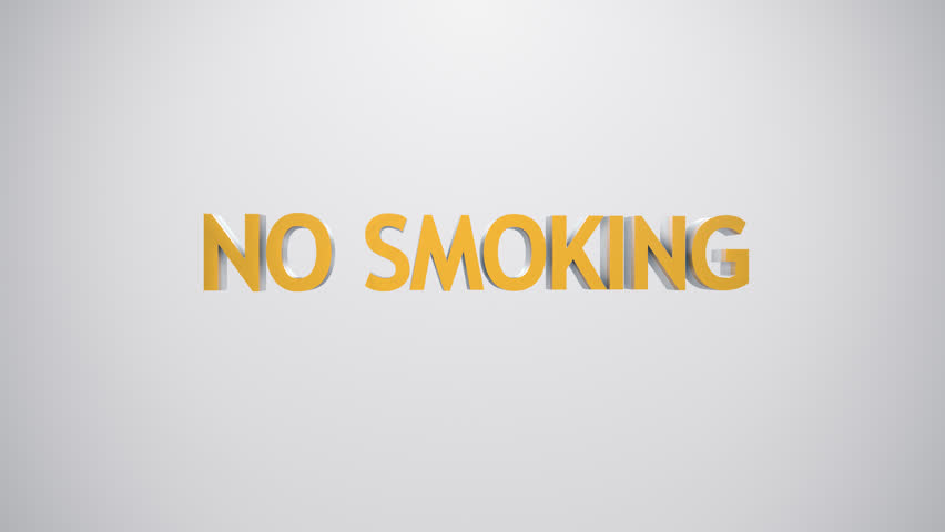 Animated icon and typography illustrating "no smoking" term. Perfect for any medicine, wellness or lifestyle related purposes.