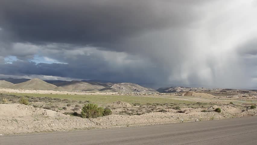 Clouds range Andes mountain landscape Bolivia South America