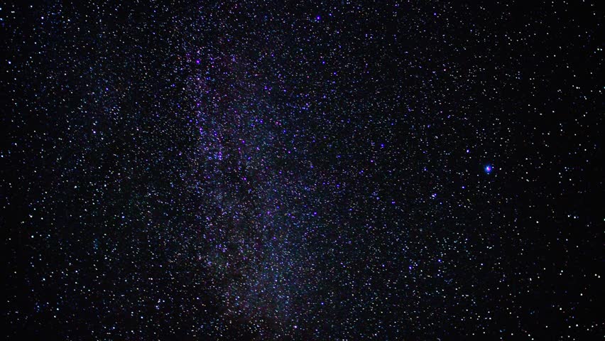 starry sky, time-lapse