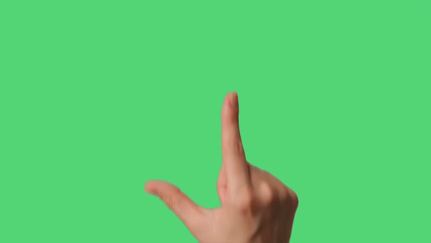 Touch Screen Hand Gestures for smartphone and tablet on green screen