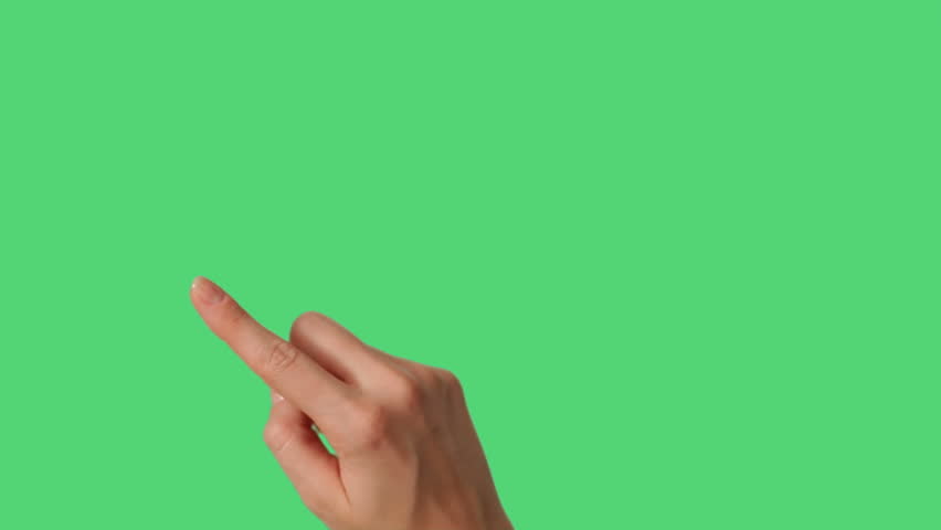 Touch Screen Hand Gestures for smart phone and tablet on green screen