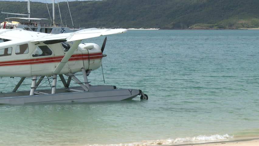 Float Plane on beach (1 of 3)