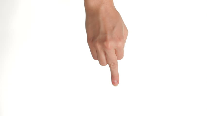 Hand Showing a Middle Finger on white background