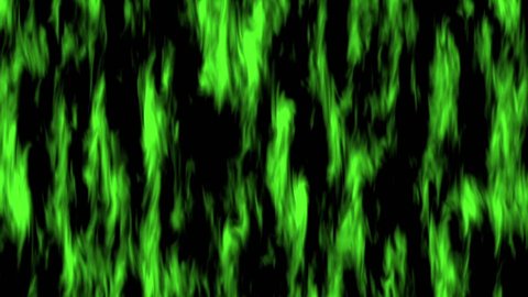 Fire background animation green colour