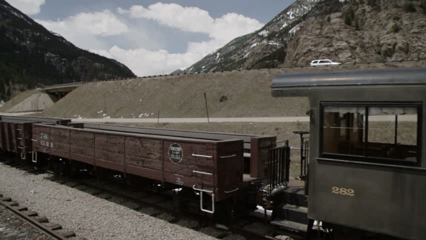 a pan od the old georgetown loop railroad