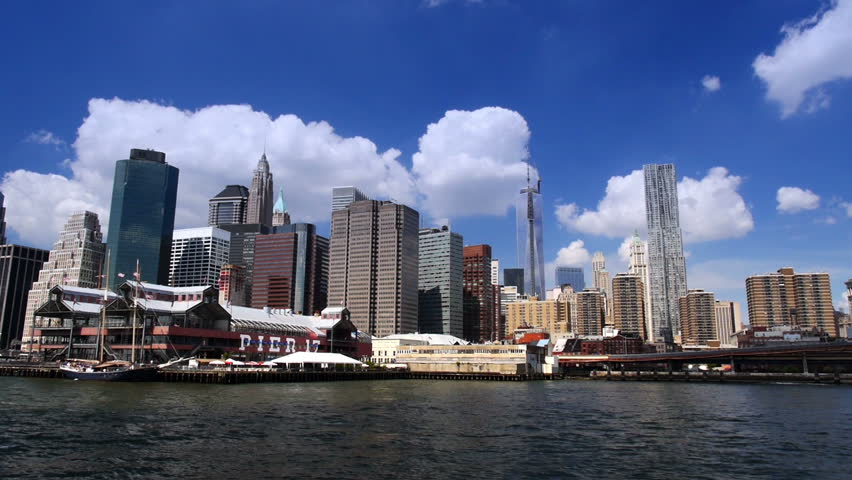Lower Manhattan as seen from the East River.