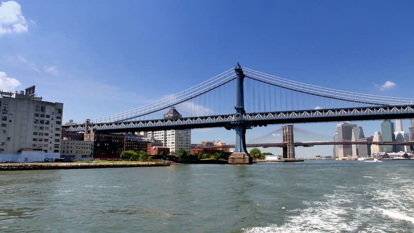 The Manhattan Bridge over New York's East River.