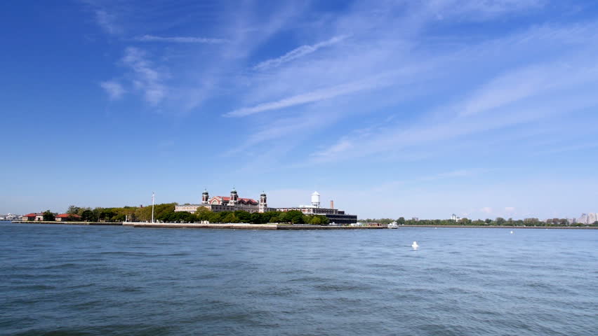 Ellis Island in New York Harbor.