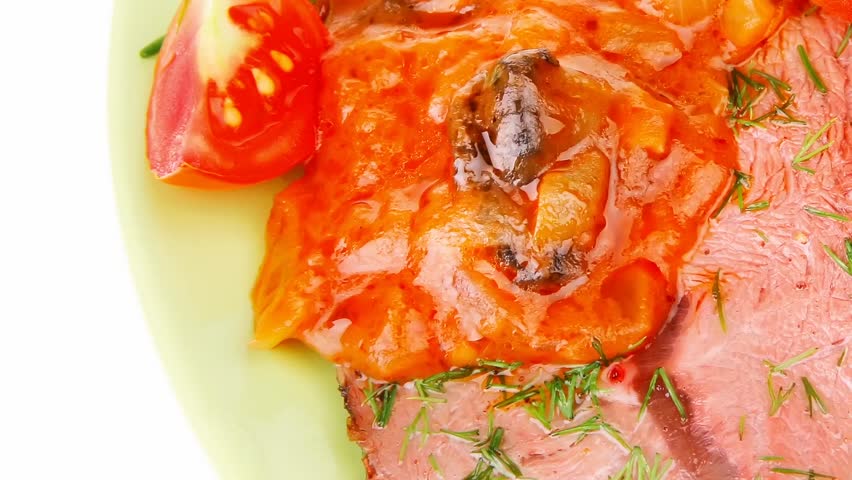 corned beef on plate with vegetables 1080p 1920x1080 intro motion slow hidef hd