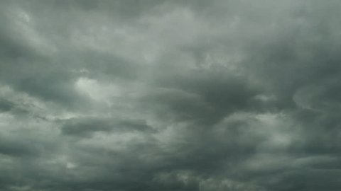dramatic fast moving dark clouds