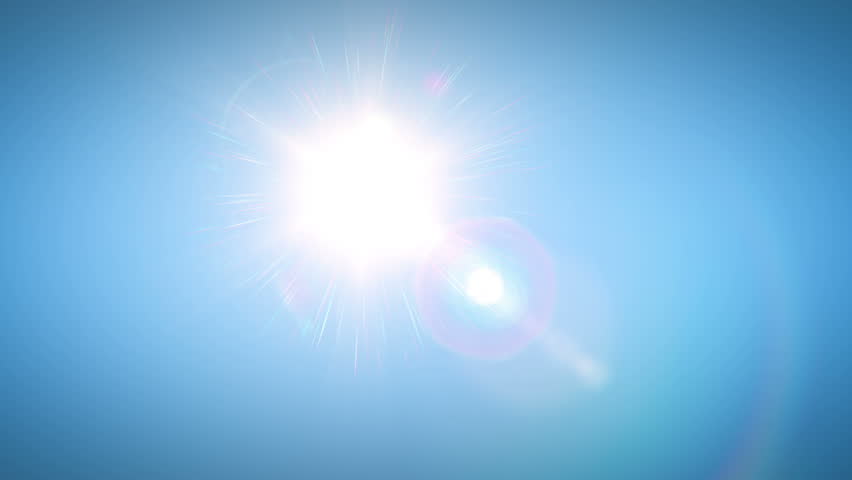 Sun moving across the clear blue sky. HD 1080. 4k version in My Portfolio.