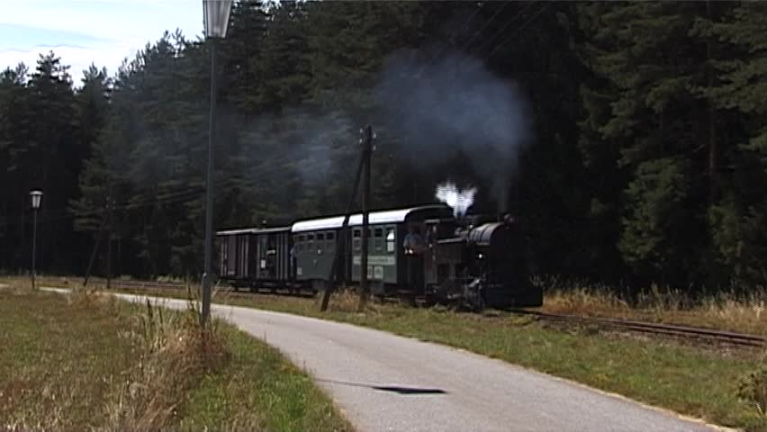 Narrow gauge steam locomotive in Austria