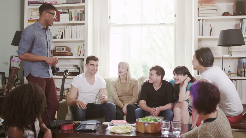 Young People Social Gathering. Student : vídeo stock (100% livre de  direitos) 4500677 | Shutterstock