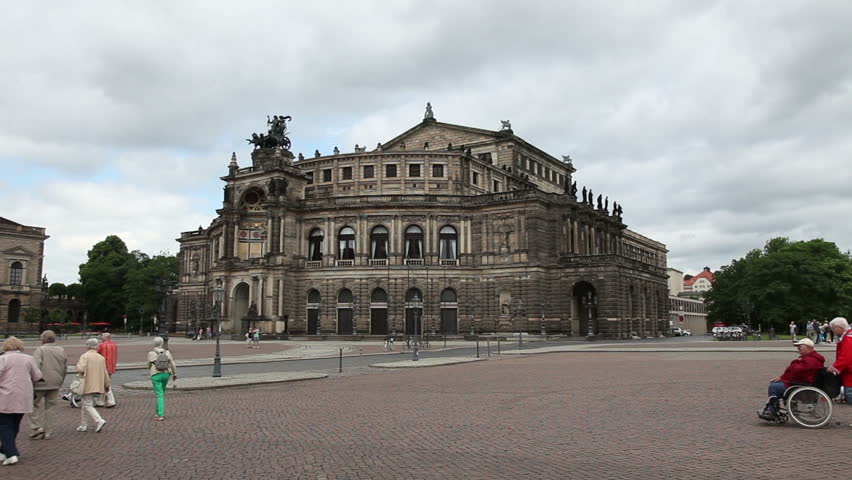 DRESDEN, GERMANY, MAY 20, 2013:  Semper Opera in the central square Dresden