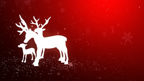 Rotating Reindeer Christmas Snow Stock Footage Video (100% Royalty-free