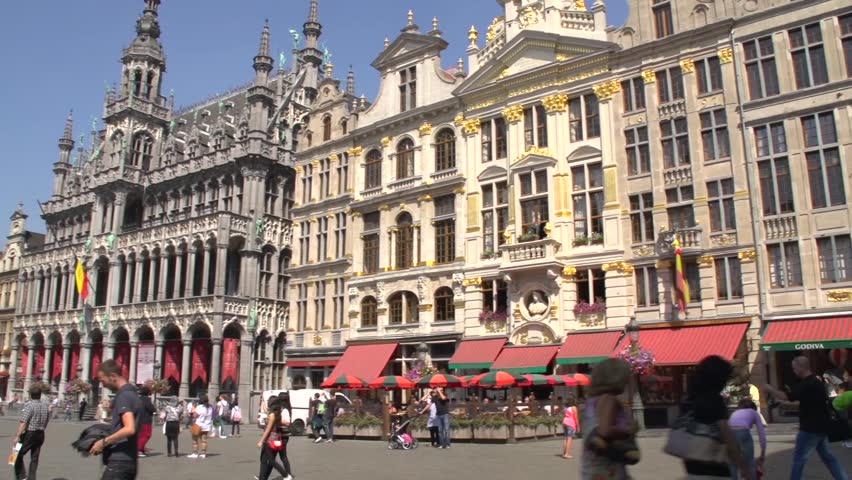 BRUSSELS, BELGIUM - CIRCA AUGUST 2013: The Grand Place visited by tourists in