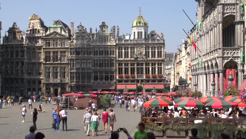 BRUSSELS, BELGIUM - CIRCA AUGUST 2013: The Grand Place, visited by tourists
