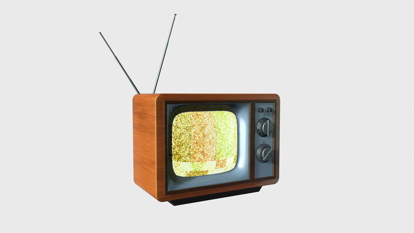 Old TV Dissolve into a New TV against white, Alpha