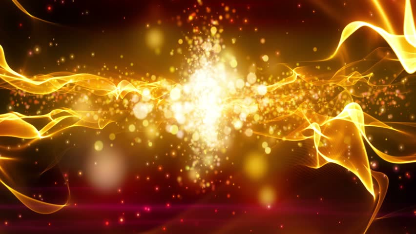 Abstract motion background, shining lights, energy waves and sparkling fireworks style particles, seamless loop able. Royalty-Free Stock Footage #4510370