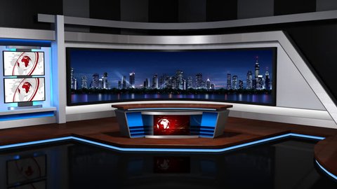 The real TV news studio,Loopable,