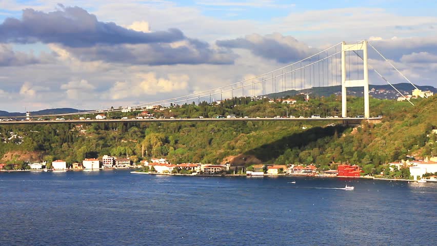 Fatih Sultan Mehmet Bridge on the Bosphorus in Istanbul