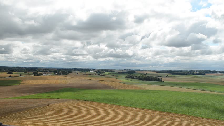 The battlefield of Waterloo as seen from the Lion