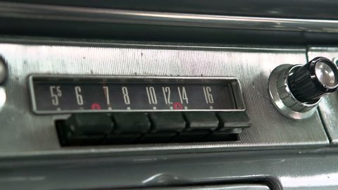 Choosing presets on classic car radio