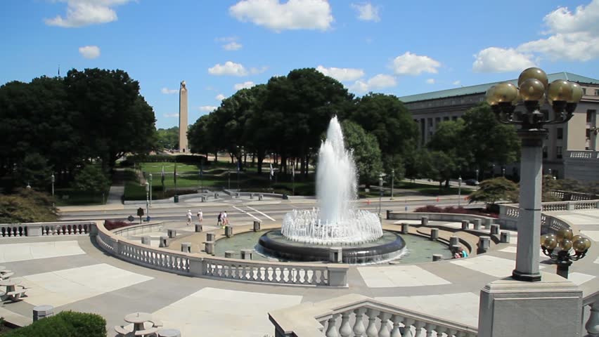 The fountain outside the capitol building in Harrisburg, Pennsylvania.