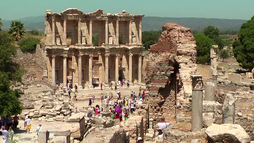 Celsus Library in Ephesus (Efes) - ancient Greek city in present day Izmir,