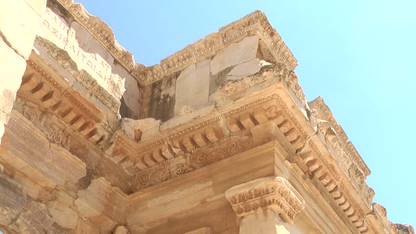 The door of Agora in Ephesus (Efes) - ancient Greek city in present day Izmir,